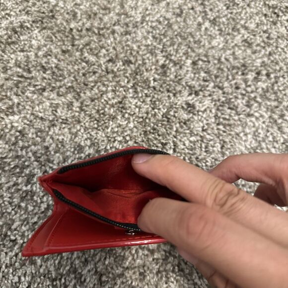 Lodis Audrey Under Lock & Key Aldis Black/Red Stitched Wallet - Picture 3 of 7